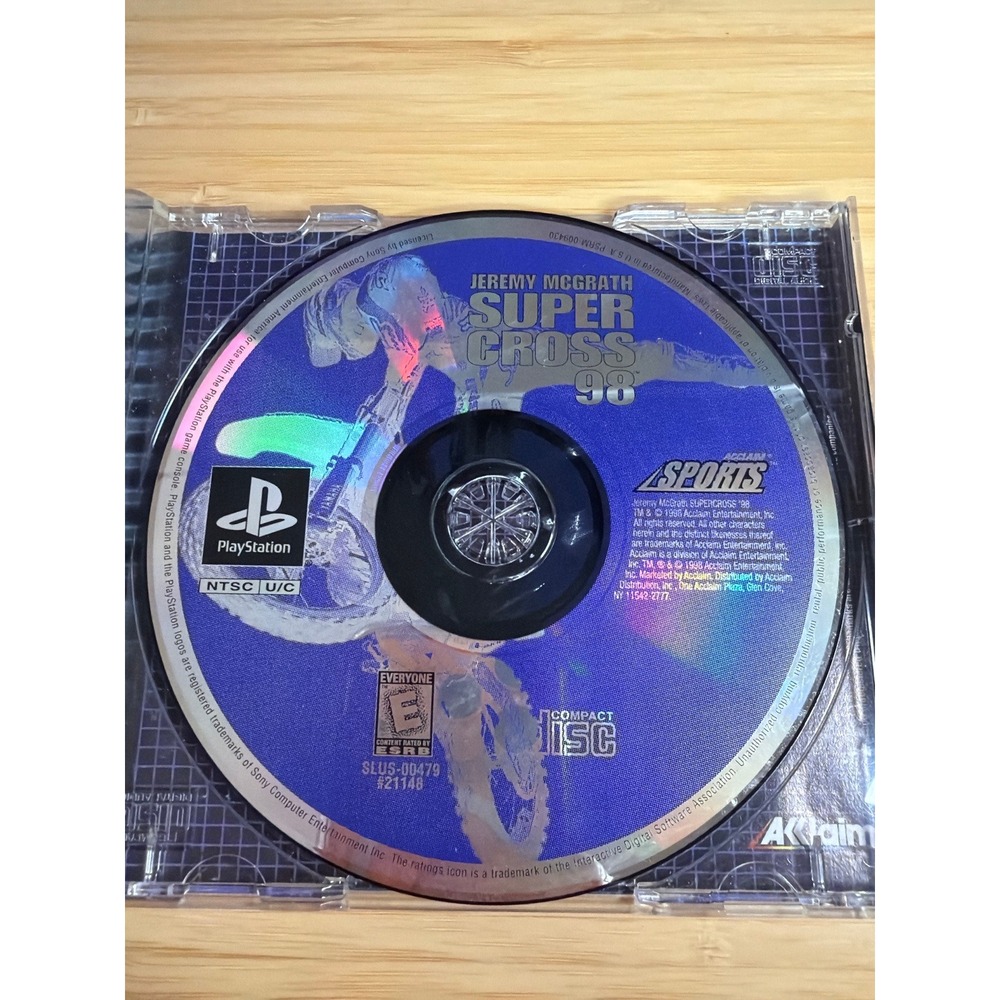 Jeremy McGrath Supercross 98 PS1 PlayStation No Manual Untested